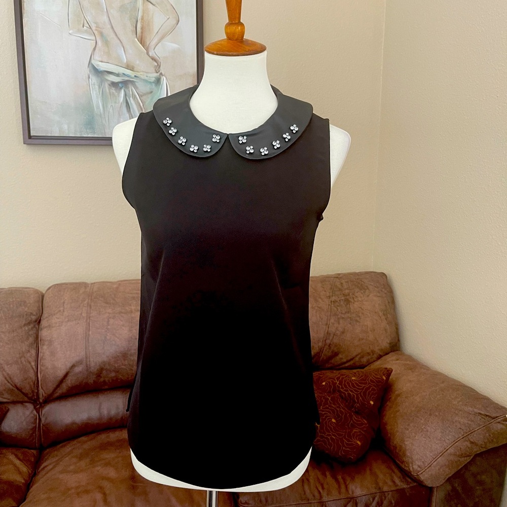 Ann Taylor Sleeveless Black top